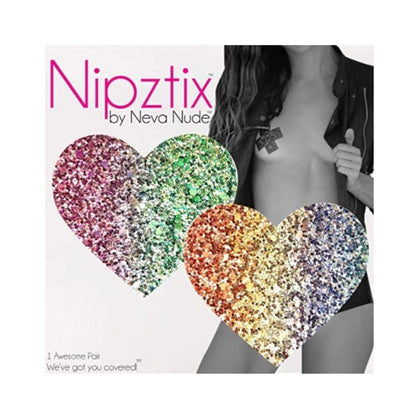 Neva Nude Pasty Heart Glitter Multicolor-Neva Nude-Sexual Toys®