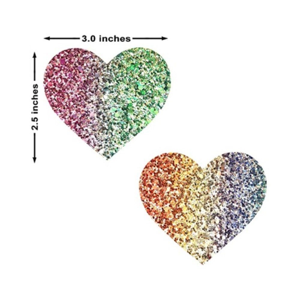 Neva Nude Pasty Heart Glitter Multicolor-Neva Nude-Sexual Toys®