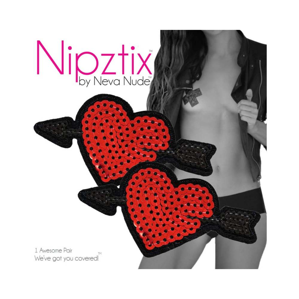 Neva Nude Reusable Pasty Hearts Sequins Pasties-blank-Sexual Toys®