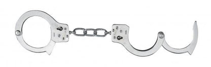 Nickel Coated Steel Handcuffs With Single Lock - Silver-blank-Sexual Toys®