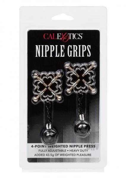 Nipple Grips 4-point Weighted Nipple Press - Silver-Nipple Grips-Sexual Toys®