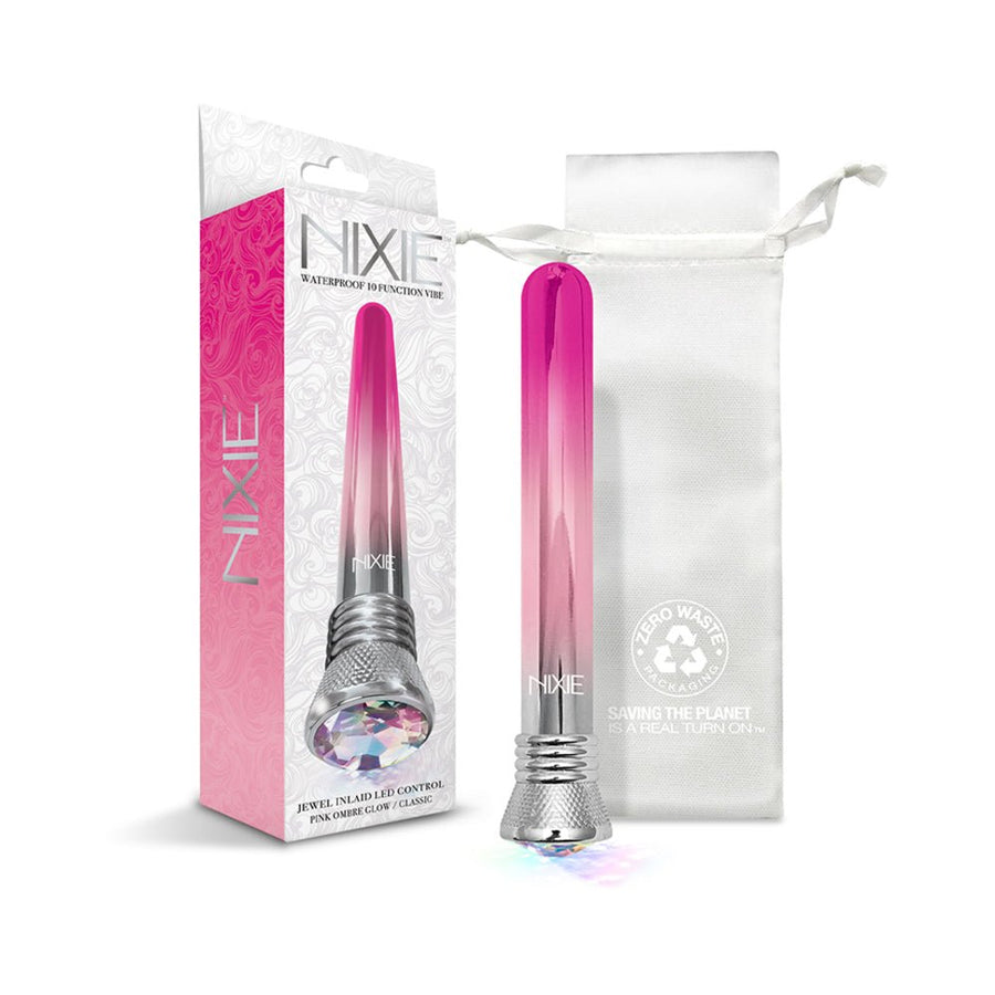 Nixie 10-function Waterproof Classic Vibe - Pink Ombre Glow-blank-Sexual Toys®