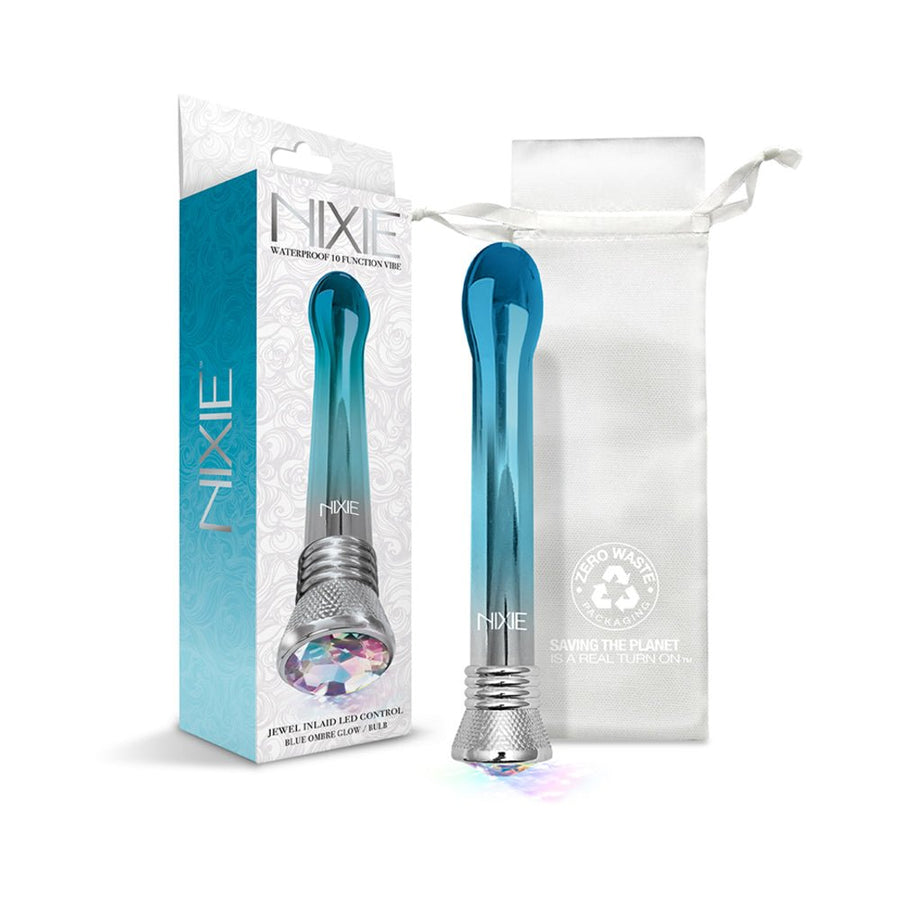 Nixie Waterproof 10-function Bulb Vibe - Blue Ombre Glow-blank-Sexual Toys®