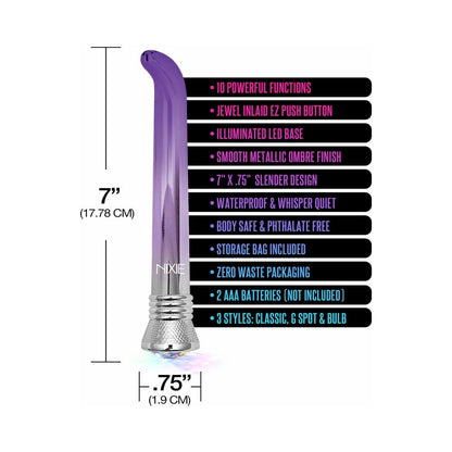 Nixie Waterproof 10-function G-spot Vibe - Purple Ombre Glow-Global Novelties-Sexual Toys®