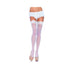 Nylon Sheer Thigh Highs Lace Top O/S White-blank-Sexual Toys®