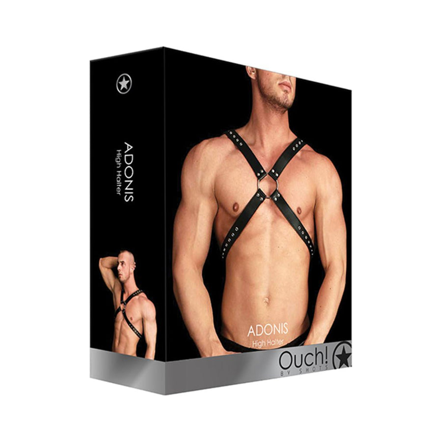 Ouch! Adonis - High Halter - Black-Shots-Sexual Toys®