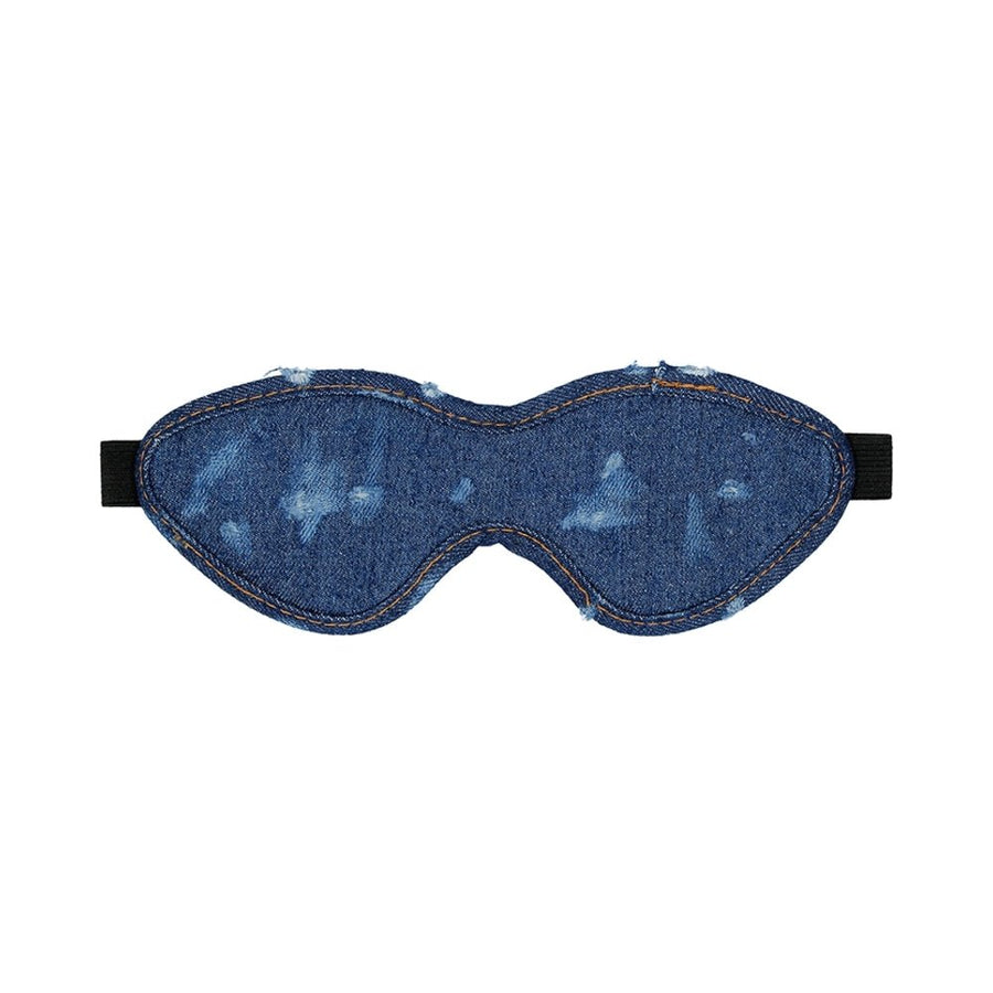 Ouch! Denim Eye Mask - Roughened Denim Style - Blue-Shots-Sexual Toys®