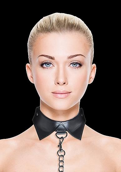 Ouch Exclusive Collar &amp; Leash Black-Shots-Sexual Toys®