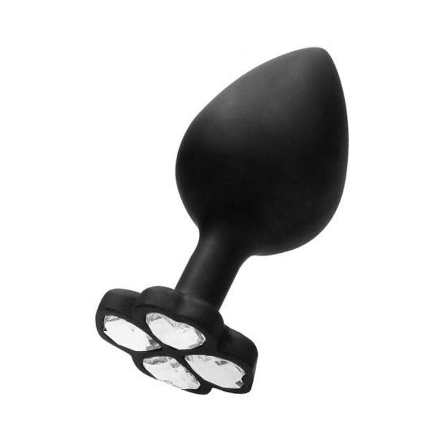 Ouch! Large Lucky Diamond Butt Plug - Black-Shots-Sexual Toys®