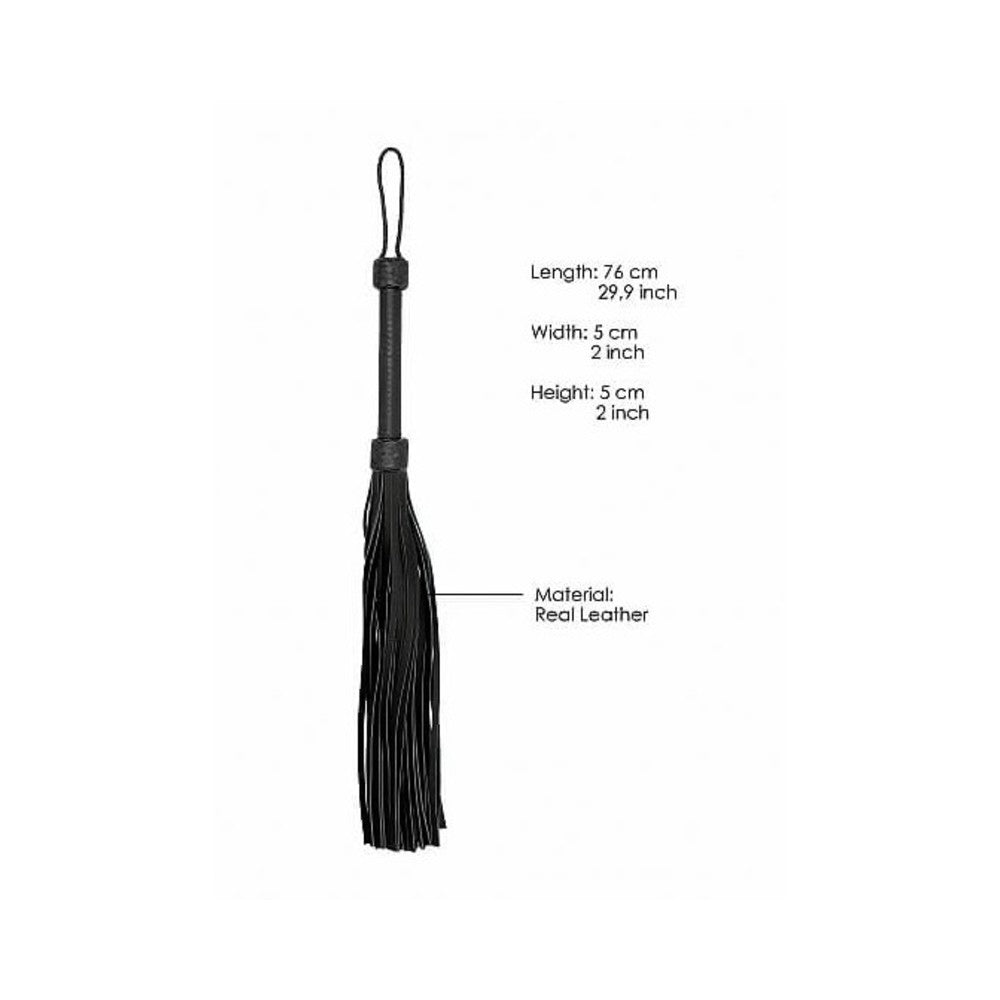 Ouch! Pain - Grain Leather Heavy-duty Tail Flogger-Shots-Sexual Toys®