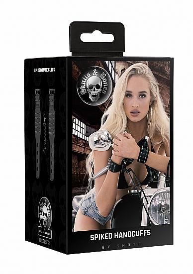 Ouch! Skulls And Bones Handcuffs With Spikes Black-Shots-Sexual Toys®