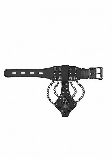 Ouch! Skulls &amp; Bones Bracelet With Skulls And Chains Black-Shots-Sexual Toys®