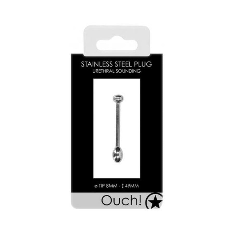 Ouch! Urethral Sounding - Metal Plug - 8 Mm-blank-Sexual Toys®