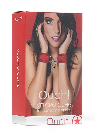 Ouch Velcro Cuffs For Hand And Ankles Red-Shots-Sexual Toys®
