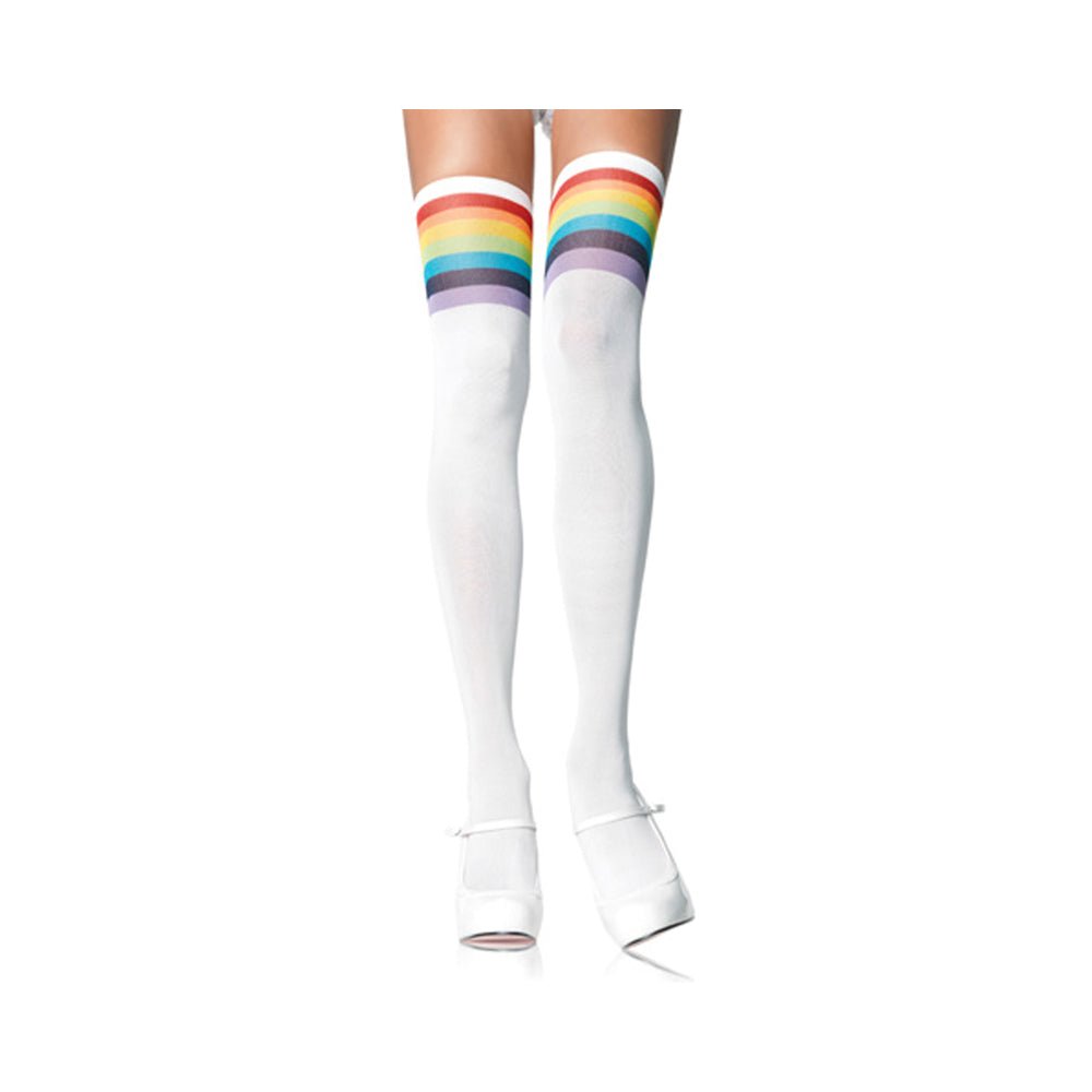 Over The Rainbow Opaque Thigh Highs O/S Multicolor-blank-Sexual Toys®