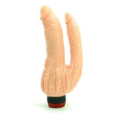 OVER &amp; UNDER 7 INCH DOUBLE DONG FLESH-blank-Sexual Toys®