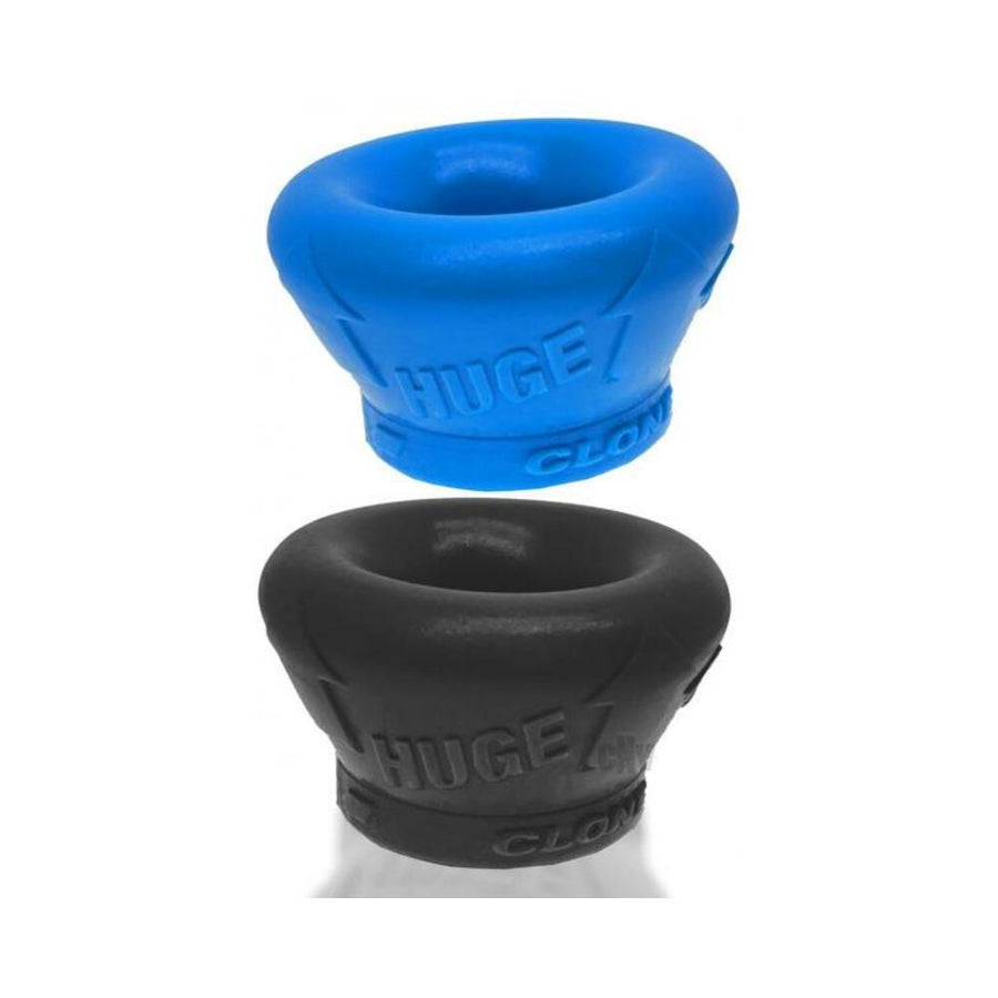 Oxballs Clone Duo Huge 2-pack Ballstretcher Silicone Marine Huge Blue/black-blank-Sexual Toys®