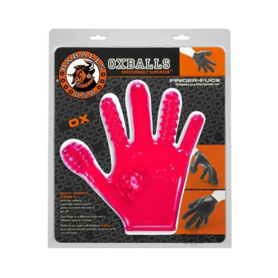 OxBalls FINGER FUCK Glove Hot Pink-Glo-Sexual Toys®