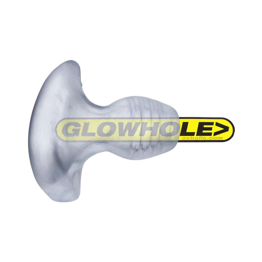 Oxballs Glowhole-2 Buttplug With Led Insert Large Clear Frost-blank-Sexual Toys®