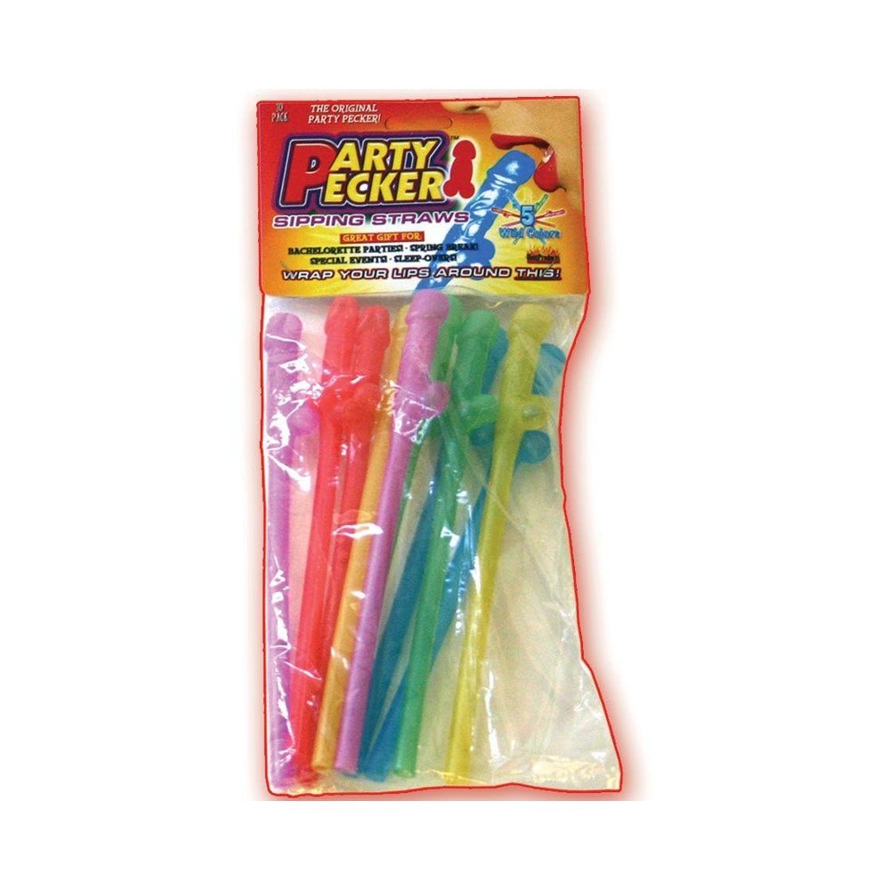 Party Pecker Sipping Straws (assorted)-Hott Products-Sexual Toys®