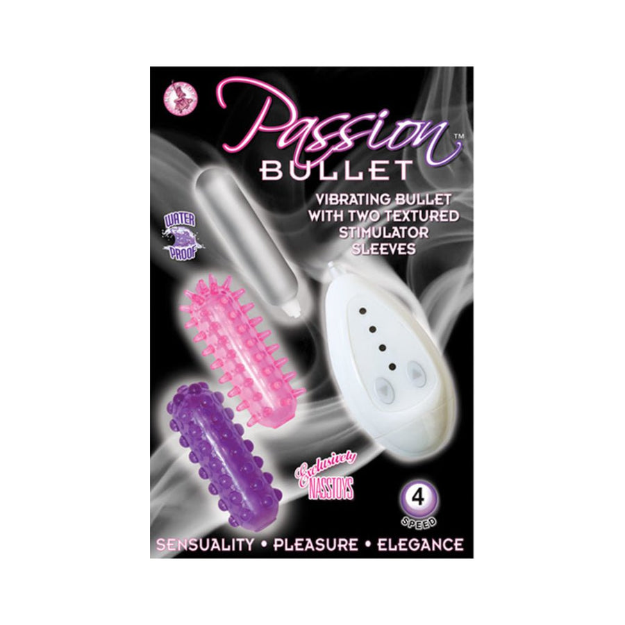 Passion Bullet Vibrating Bullet with 2 Sleeves-Nasstoys-Sexual Toys®