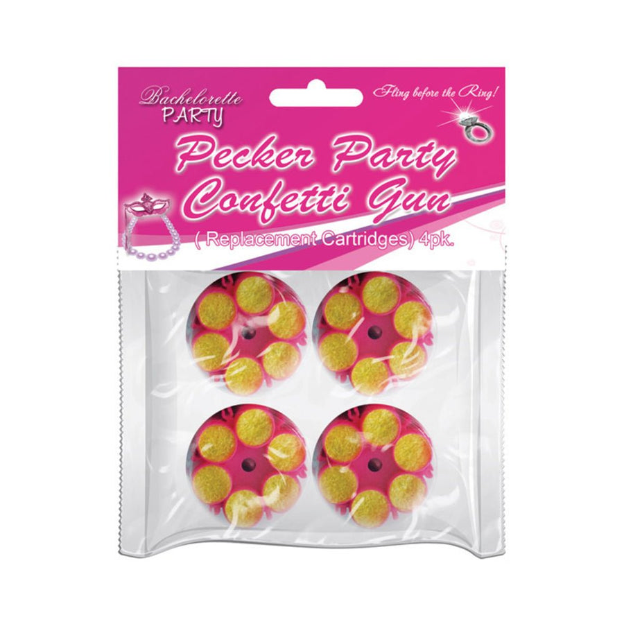 Pecker Party Confetti Gun Refill Cartridges 4 Pack-Hott Products-Sexual Toys®