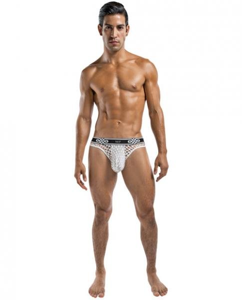Peep Show Lo Rise Thong White Small/Medium-Male Power Underwear-Sexual Toys®