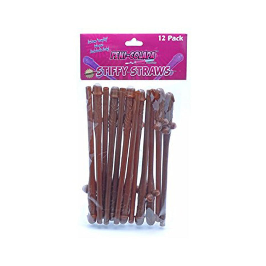 Peni-Colada Stiffy Straws Chocolate  12 Pack-blank-Sexual Toys®