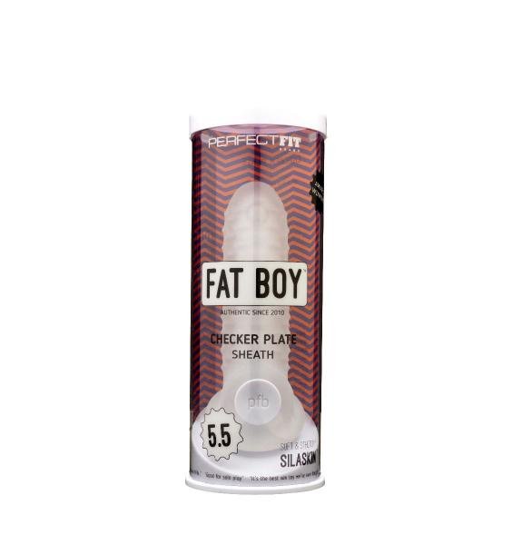 Perfect Fit Fat Boy Checker Box Sheath 5.5in Clear-blank-Sexual Toys®