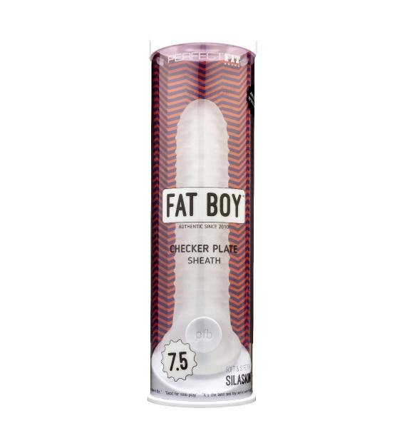 Perfect Fit Fat Boy Checker Box Sheath 7.5in Clear-blank-Sexual Toys®