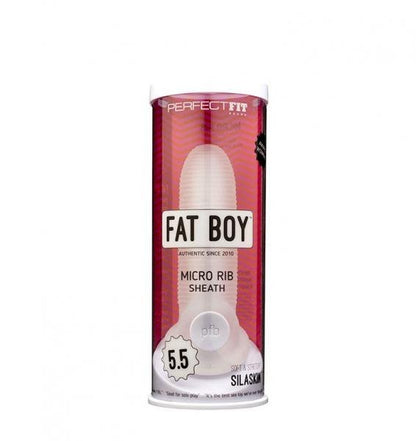 Perfect Fit Fat Boy Micro Ribbed Sheath 5.5in Clear-blank-Sexual Toys®