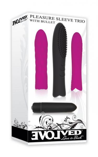 Pleasure Sleeve Trio with Bullet Vibrator-Evolved-Sexual Toys®