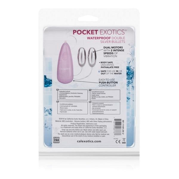Pocket Exotics Double Silver Bullet Vibrator Waterproof-Pocket Exotics-Sexual Toys®