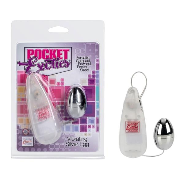 Pocket Exotics Vibrating Silver Egg-Pocket Exotics-Sexual Toys®