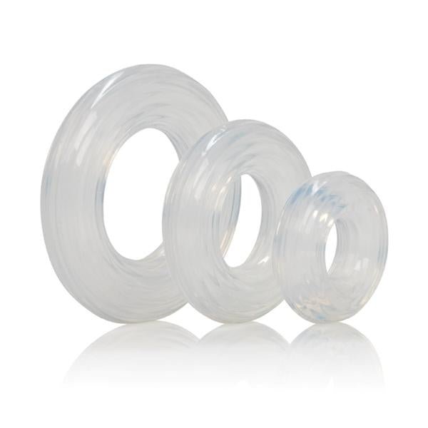 Premium Silicone Ring Set Clear Pack Of 3-Cal Exotics-Sexual Toys®