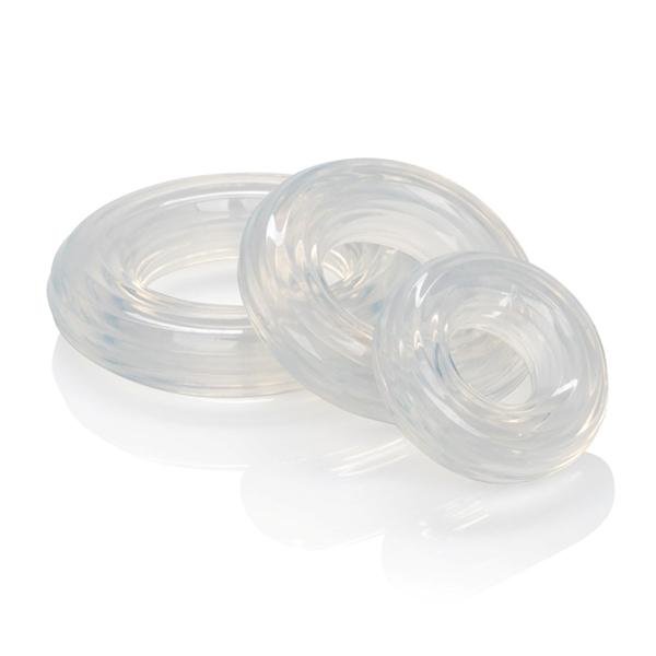 Premium Silicone Ring Set Clear Pack Of 3-Cal Exotics-Sexual Toys®