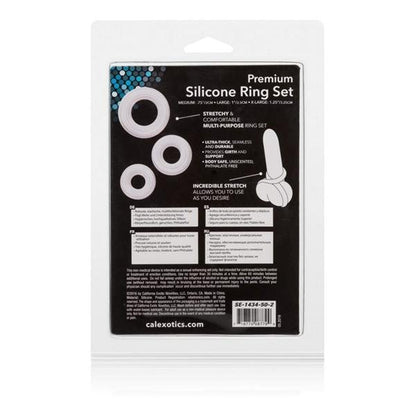 Premium Silicone Ring Set Clear Pack Of 3-Cal Exotics-Sexual Toys®