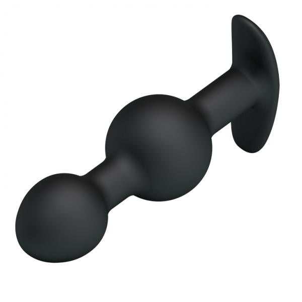 Pretty Love 4.05 inches Silicone Anal Plug with Ball Black-Pretty Love-Sexual Toys®