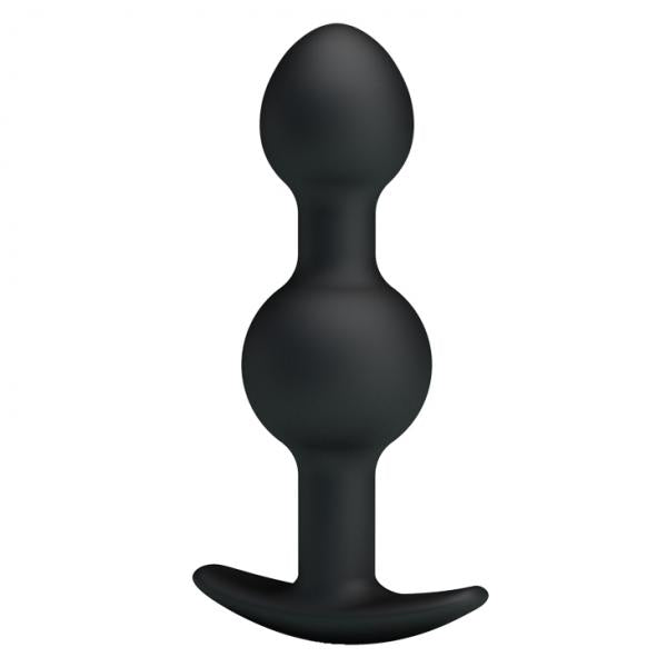 Pretty Love 4.05 inches Silicone Anal Plug with Ball Black-Pretty Love-Sexual Toys®