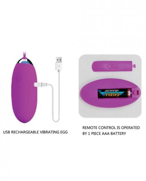 Pretty Love Jenny Remote Control Bullet Vibrator Purple-Pretty Love-Sexual Toys®