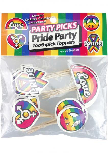 Pride Party Picks 24 Toothpick Toppers-blank-Sexual Toys®