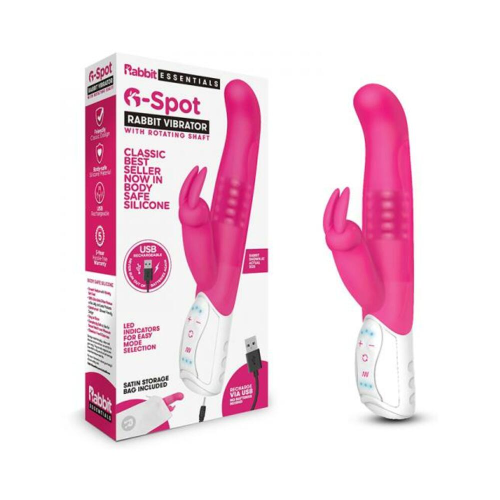 Rabbit Essentials G-spot Rabbit Vibrator Hot Pink-Pink-Sexual Toys®