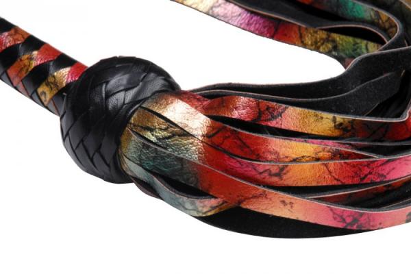 Rainbow Lambskin Leather Flogger-Strict Leather-Sexual Toys®