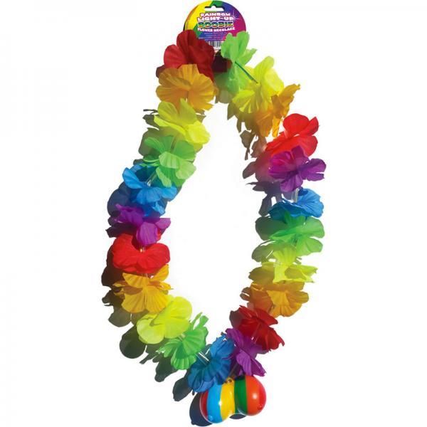Rainbow Light Up Flower Boobie Necklace-Bachelorette Party Favors-Sexual Toys®