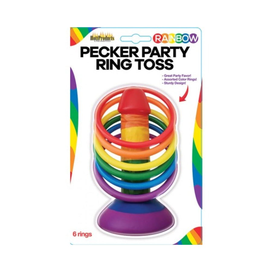 Rainbow Pecker Party Ring Toss Game 6 Rings-Hott Products-Sexual Toys®