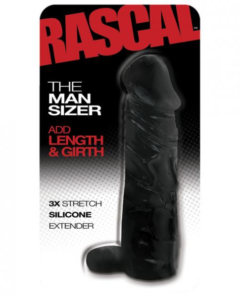 Rascal Man Sizer 3X Stretch Silicone Extender Black-Rascal-Sexual Toys®