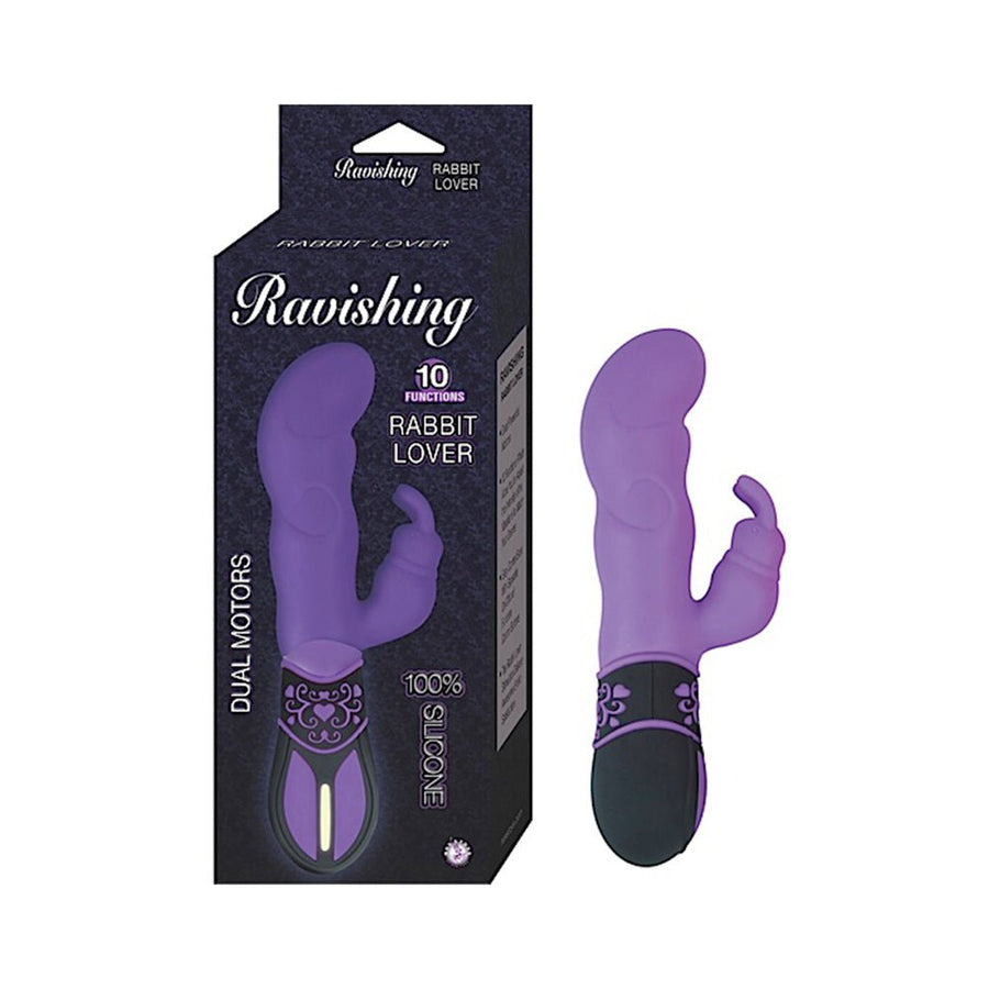Ravishing Rabbit Lover Silicone 10 Function Waterproof-purple-Nasstoys-Sexual Toys®