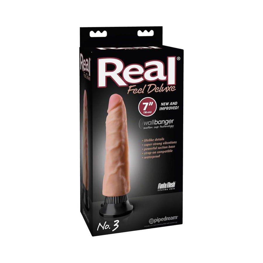 Real Feel Deluxe No 3 7 inches Vibrator Beige-blank-Sexual Toys®