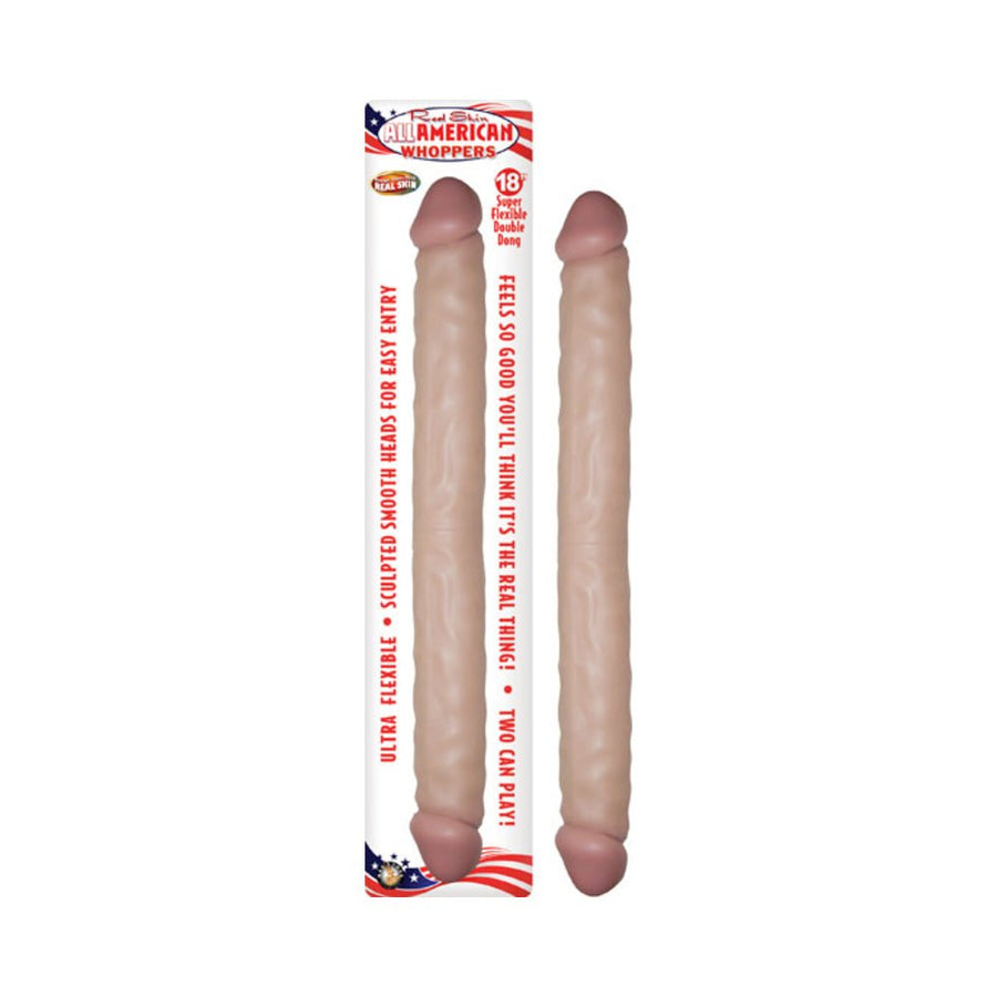 Real Skin All American Whoppers Double Dong 18&quot; - Beige-Nasstoys-Sexual Toys®