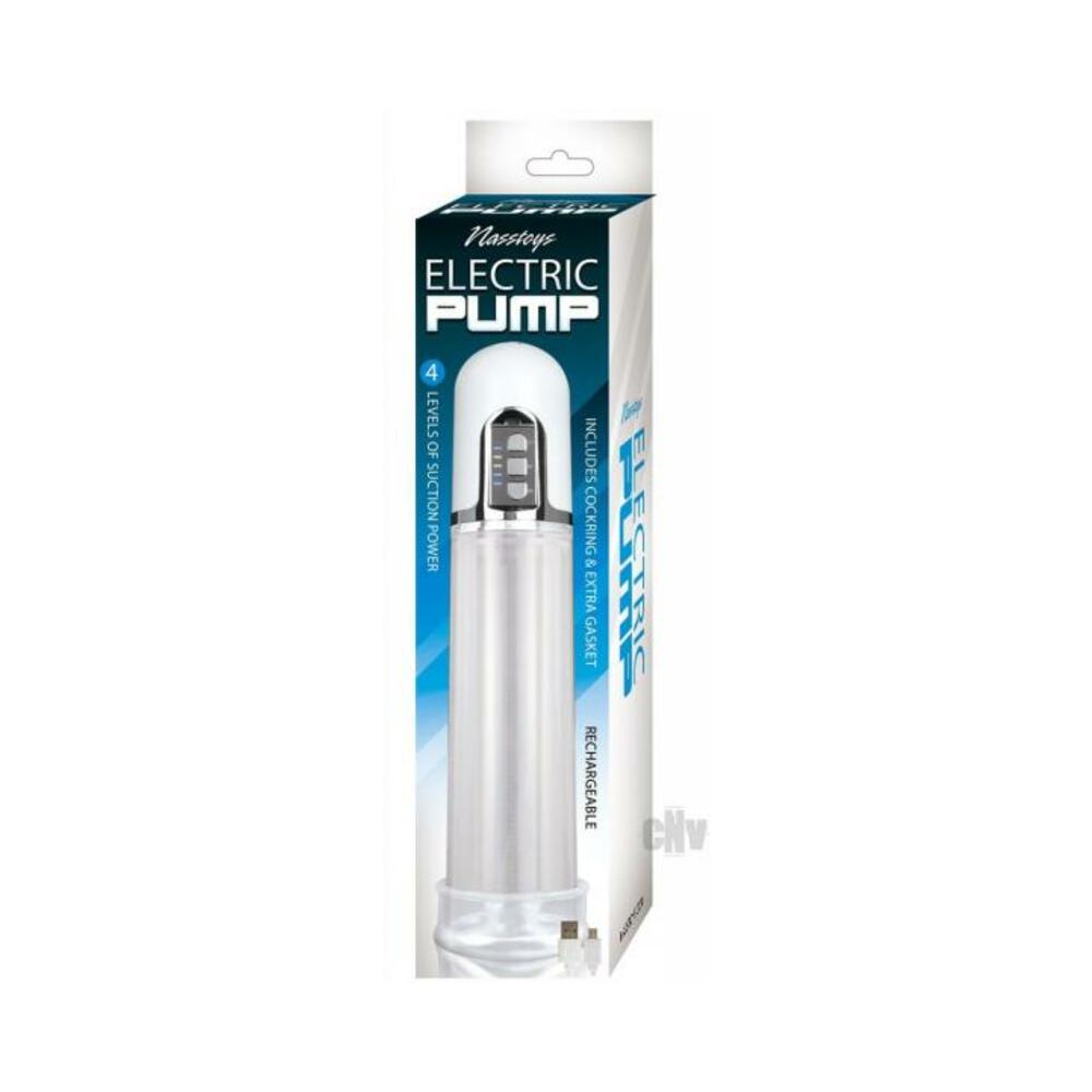 Rechargeable Clear Electric Pump With C Ring And Extra Gasket-blank-Sexual Toys®